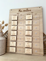 Pancarte "ma routine"