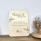 Pancarte photobooth + livre d'or