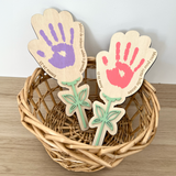 Fleur en bois - empreinte