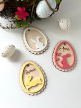 Oeuf de Pâques lapin coloré