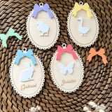 Oeuf dentelle coloré