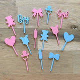 Lot pics à gateau « Boy or Girl »