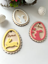 Oeuf de Pâques lapin coloré