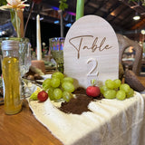 Numéro de table bois