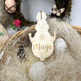 Suspension lapin fleuri et son oeuf