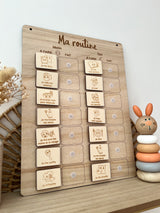 Pancarte "ma routine"