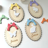 Oeuf dentelle coloré