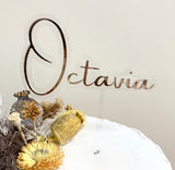 Cake topper "contour prénom"