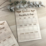 Pancarte "mes photos de classe" feuilles