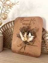 Pancarte fleurs séchées