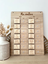 Pancarte "ma routine"