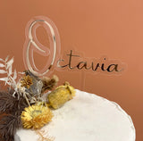 Cake topper "contour prénom"