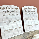 Pancarte "mes photos de classe" feuilles