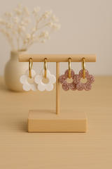 Boucles d’oreilles Fleurs interchangeables