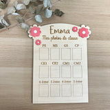 Pancarte "mes photos de classe" fleurs