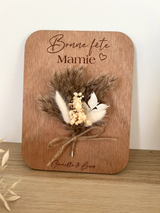 Pancarte fleurs séchées