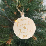 Boule de noël "mon 1er Noël" bois