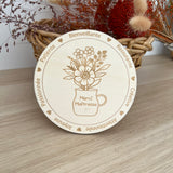 Décoration en bois "Merci Maîtresse"