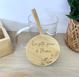 Tasse en verre et bambou