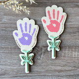 Fleur en bois - empreinte