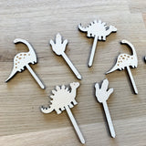 6 pics à gateau "dinosaure"