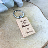 Porte-clés rectangle bois