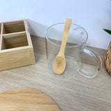 Tasse en verre et bambou