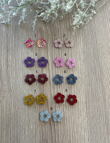 Boucles d’oreilles Fleurs interchangeables