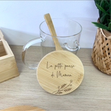 Tasse en verre et bambou