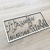 Enseigne rectangle bois