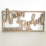 Enseigne rectangle bois