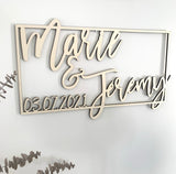 Enseigne rectangle bois