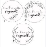 Pancarte "La famille s'agrandit"