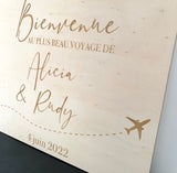 Panneau de bienvenue "voyage"