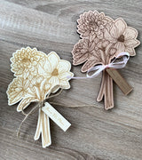 Bouquet de fleurs en bois