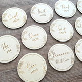 Cartes étapes 1 à 12 mois champêtre