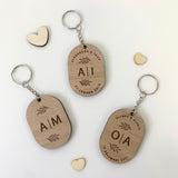 Porte-clés initiales