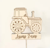 Cake topper tracteur