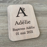 Pancarte naissance lettre fleurie