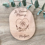 Pancarte coeur fleuri