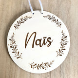 Pancarte ronde prénom