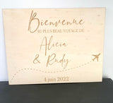 Panneau de bienvenue "voyage"