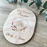 Pancarte coeur fleuri