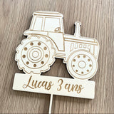 Cake topper tracteur