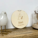 Pancarte ronde naissance