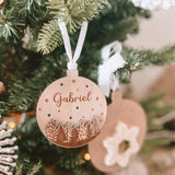 Boule de Noël forêt