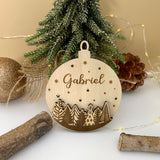 Boule de Noël forêt