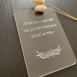 Pancarte citation maman rectangle