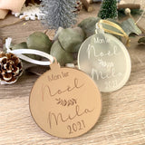 Boule de noël "Mon 1er Noël" plexiglas