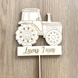 Cake topper tracteur